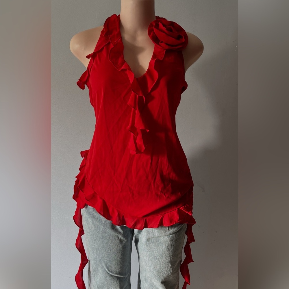 PrettyLittleThing Scarlet Blouse